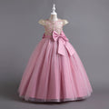 Girl Princess Dress Bow Lace Sleeveless Party Dresses for Girls Summer Children Clothes Girls' Dress 5-14 Years