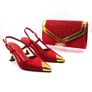 Italian Desing Women Shoes and Bag Set Sweet Style Super Heels
