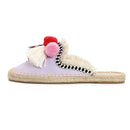 Women's Slippers Espadrilles Fluffy Ball Mule Slides Shoes Outside Spring women sandals