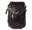 Men Genuine Leather Fanny Waist Pack Small Purse Cigarette Hip Belt Multi-purpose Fashion Real Cowhide Shoulder Cross Body Bag