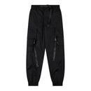 Tactical Cargo Pants Solid Pants Men Women High Street Streetwear Ribbons Trousers