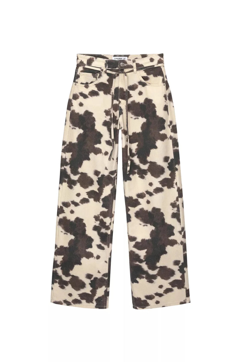 Women's Jeans Washed Tie-dye Wide Leg Straight Baggy Pants