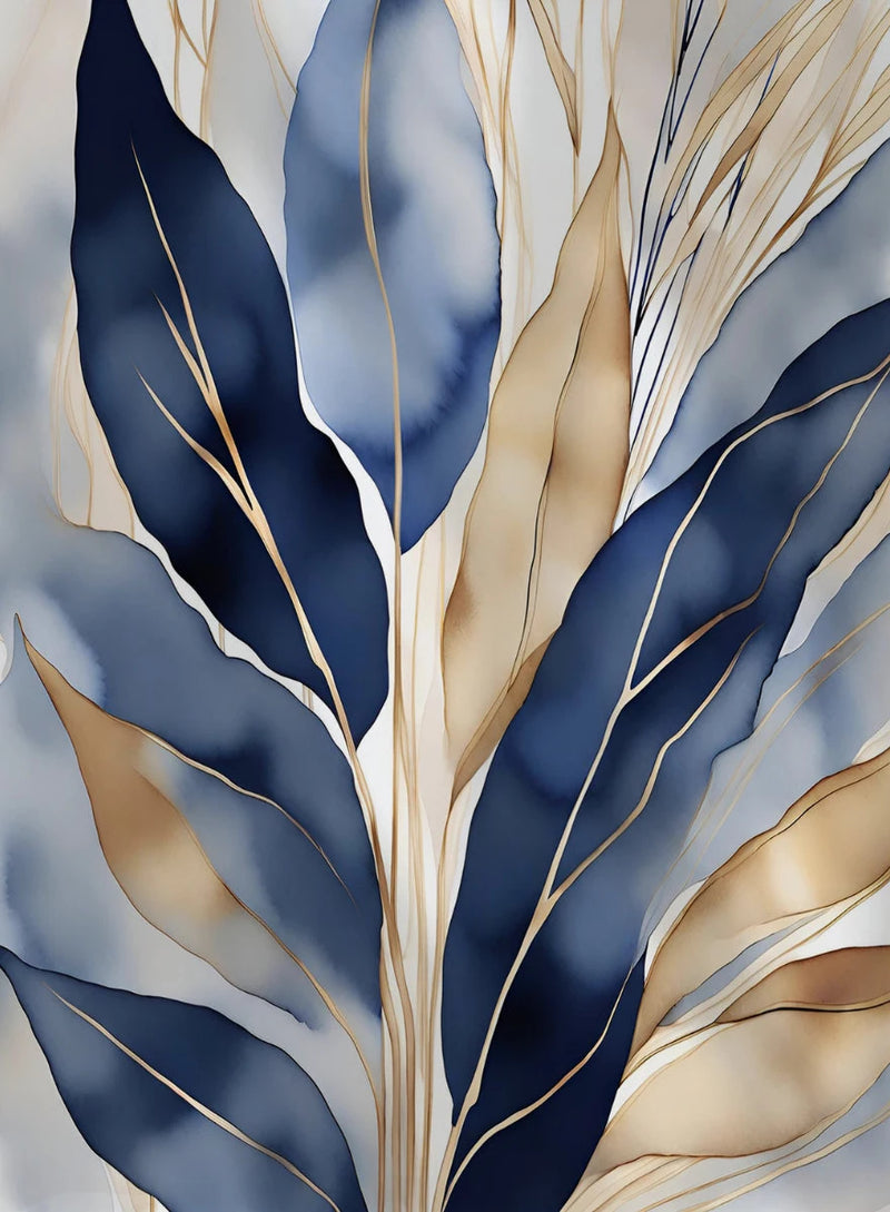 Retro Botanical Abstract Modern Leaves Art Poster Canvas Painting Wall Prints Picture for Living Room Home Decor