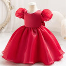 Baby Girl Princess Backless Dress Infant Toddler Child Bow Wedding Birthday