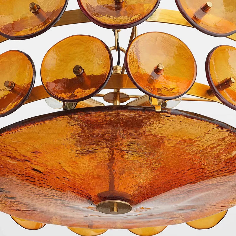 Retro designer restaurant lamp study living room colored glass pendant light luxury postmodern lighting