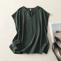 Breathable Hemp Loose Straight Tops Women Summer Sleeveless Casual Tee
