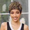Woman with styled hair in an outdoor setting, Obroi