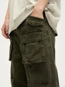 Baggy Cargo Jeans Pants For Men Clothing Straight Luxury Trousers