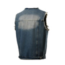 Denim Vest Men Moto Biker Jean Jacket Coat Casual Men’s Denim Waistcoat Ripped Streetwear
