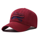 Embroidered Baseball Cap Washed With Water Torn Hole Denim Wide Brim