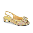 Decorative sandal with embellishments on a white background, Obroi