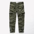 Mens Cargo Pants Camouflage Cotton Pockets and Leg Opening Zipper Loose Trousers