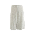 Set for Women Lapel Double Breasted Coat Mid Pants Striped Suit Female