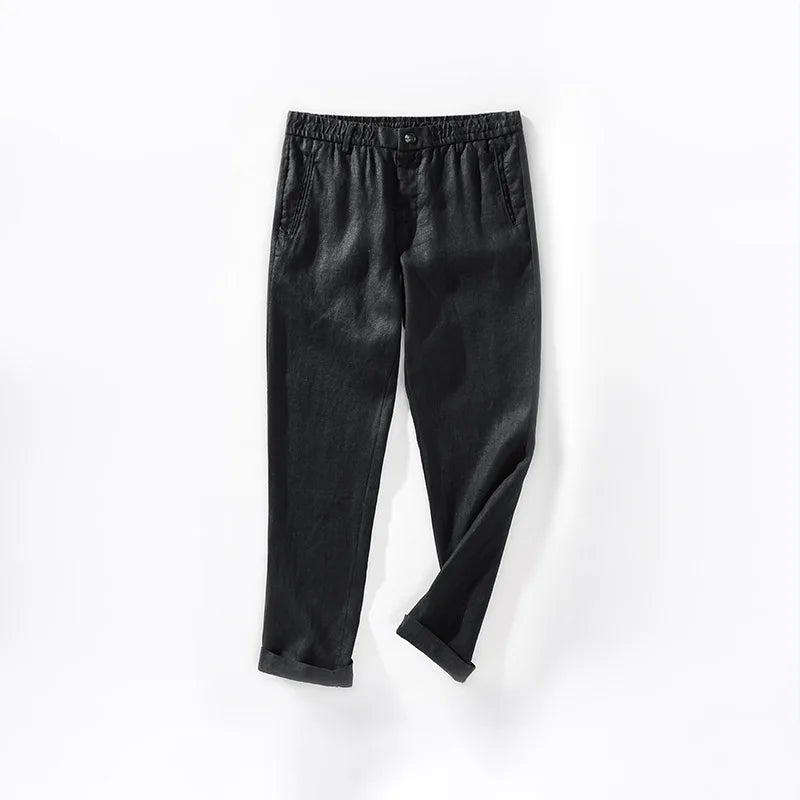 Linen Men Dress Pants Summer Pants Men Loose Trousers