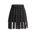 Black skirt with decorative elements on a white background, Obroi