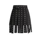 Black skirt with decorative elements on a white background, Obroi