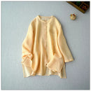 Spring Summer Women Basics Loose Floral Embroidered Comfortable Water Washed Thin Light Shirts/Blouse