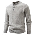 Winter Men's Knitted Pullovers Button Stand Collar Knit Sweater Men Warm Casual Sweater