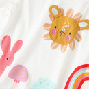 Girls Items Clothes Summer Kids Tops Tees Shirts Cotton Cartoon Sunshine Rainbow Children's Clothing