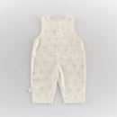 Girls Floral Bib Overalls Casual Pants for Baby Girls