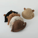 Cute Baby Bucket Hats Autumn Winter Corduroy Fleece Thicken Warm fisherman Caps For Boy Girl Outdoor Infant Kids Sun Hats