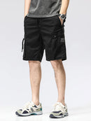Summer Cargo Shorts Men Streetwear Short Male Straight Cotton Casual Shorts