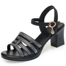 Summer Open Toe Genuine Leather Sandals Elegant Women Sandals