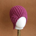 Flower Knitted Hat Wool Beanie Hat Keep Warm Ear Protection Crochet Caps Gifts for Winter Girls Women Outdoor