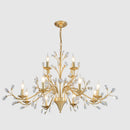 Crystal LED Ceiling Chandelier Villa Living Room Lighting Modern Restaurant Bedroom Candle Droplight