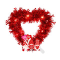 Heart Wreath Front Door Window Mantel Valentine Day Door Garlands Room Wreath Decor