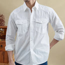 Luxury Solid Pocket Men Shirts Shirt Social Party Dress Shirt Men Clothing