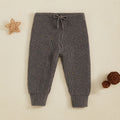 Winter Warm Toddler Infant Knit Sweater Pants Drawstring Elastic Casual Children Long Trousers