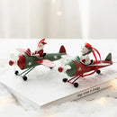 Retro Christmas Pendant Antique Style Santa Claus Airplane Christmas Tree Hanging Decoration