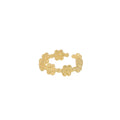 S925 sterling silver light luxury design with a minimalist dot bubble flower open ring