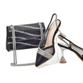 Bag Set Ladies Shoe with Matching Bag Set Rhinestone Designer Shoes Women Luxury Pumps