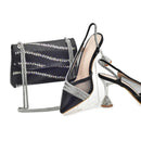 Bag Set Ladies Shoe with Matching Bag Set Rhinestone Designer Shoes Women Luxury Pumps