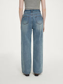 Jeans For Women Autumn Retro Versatile Casual Ladies Wide Leg Chic Pants