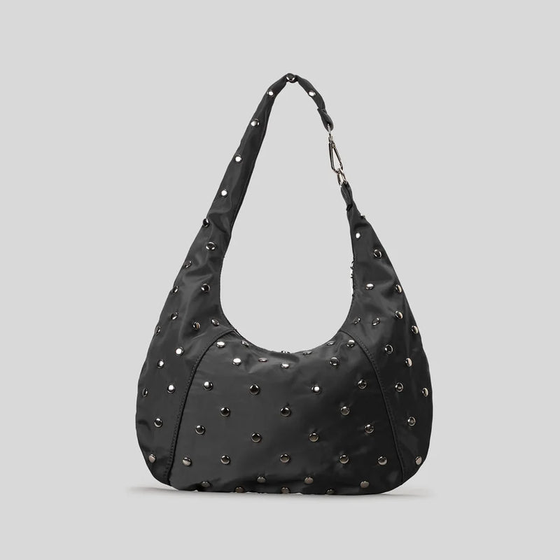 Rivet Hobos Women Shoulder Bags Punk Oxford Handbags Trend Lightweight Underarm Bag