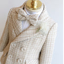 Children Formal Suit Set Boys Wedding Birthday Kids Double Breasted Blazer Pants Clothes