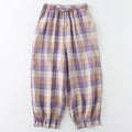 Plaid Bloomers Women Casual Pants