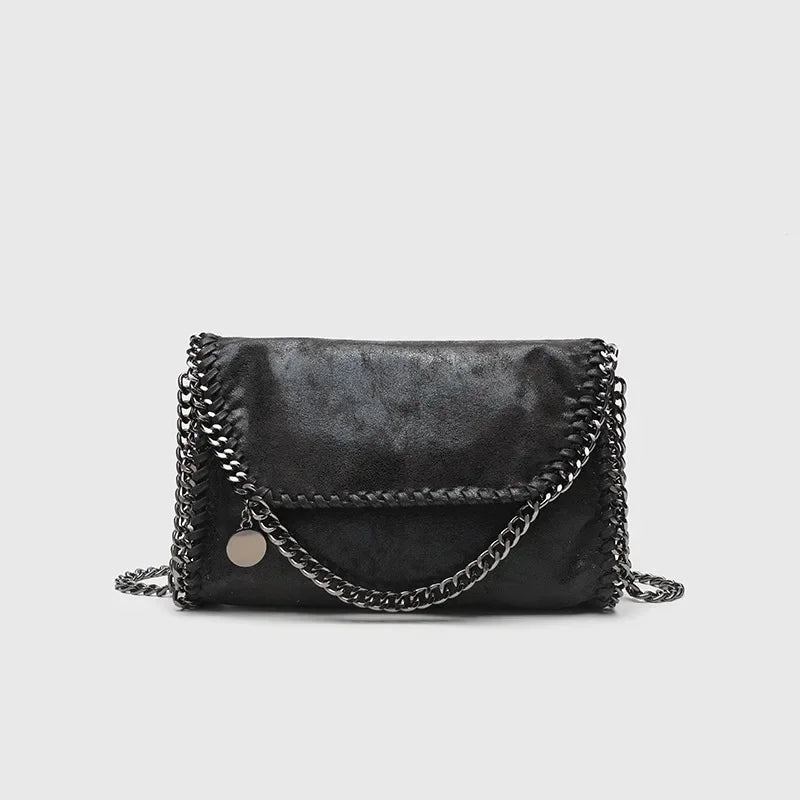 Single Shoulder Bag Hip Hop Style Cover Opening Envelope Bag For Women