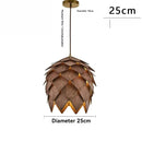Solid Wood Pine Cone Chandelier Retro Internet Celebrity Wooden Chandelier