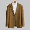 Men's Wool Hand-stitched Double-sided Suit Single-row  Business Casual Suit