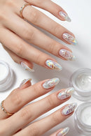 12 Grids Aurora Iridescence Conch Shells Star Nail Charms Summer DIY Nail Art Accessory Decorations