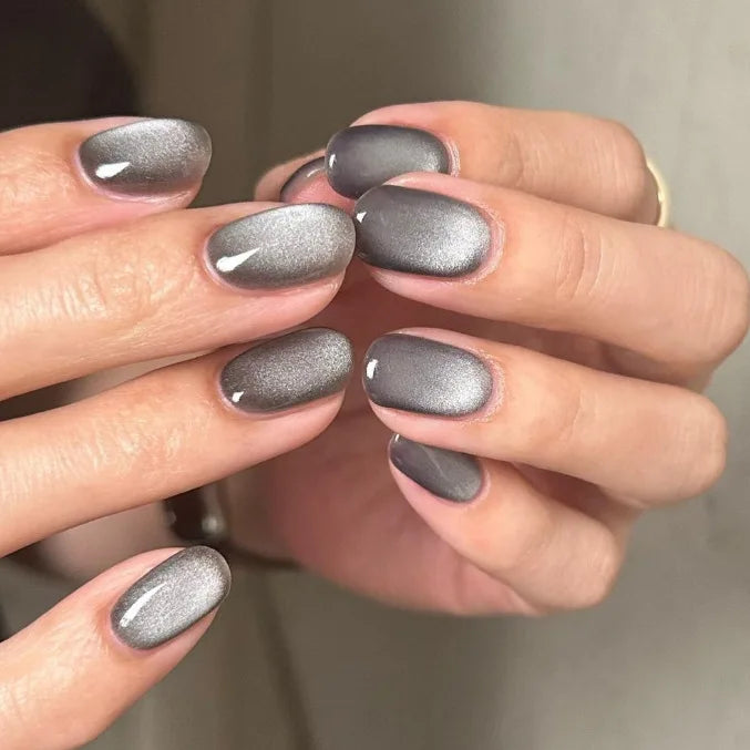 nails set Beautiful cat eyes short almond tips faux press on acrylic false nail supplies