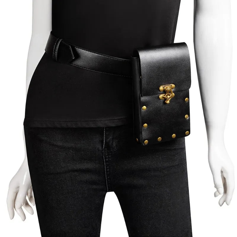 Women Steampunk Beach Bag Rivet Retro Rock Thigh Leg Bag Shoulder Packs