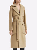 Winter Solid Autumn Trench Coat Women's Polo Collar Two Piece Design Windbreaker