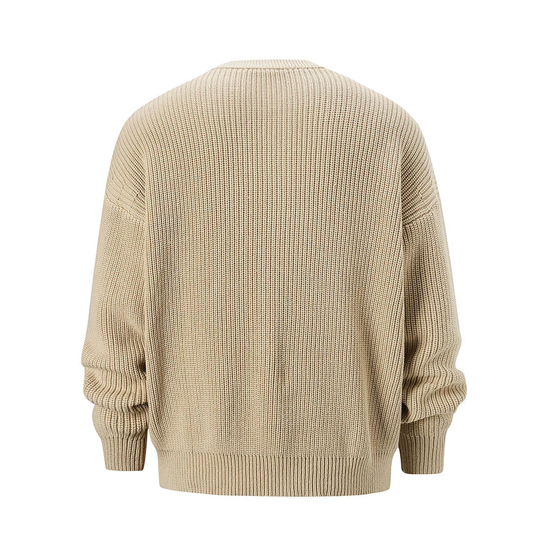 Mens Sweater Spring and Autumn Knitted Loose Clothes Oversized Sweaters