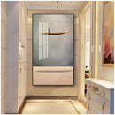 Nordic Wall Art Decor Golden Boat Abstract Canvas Painting Minimalist Landscape Artwork Poster
