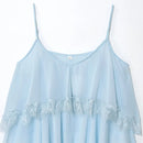 Summer Tiered Ruffles Lace Decoration Halter Top Vest Women's Chic Camisole